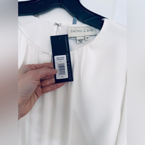 Sachin & Babi Camila flared hem dress in Ivory/White - Picture 15 of 15